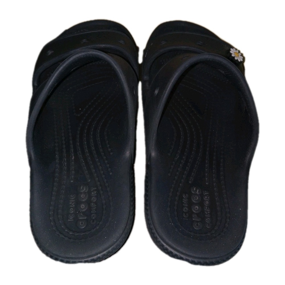 ICONIC CROCS COMFORT Black Sandals Clogs Women's Sz 6 W6 M4 - Picture 4 of 5